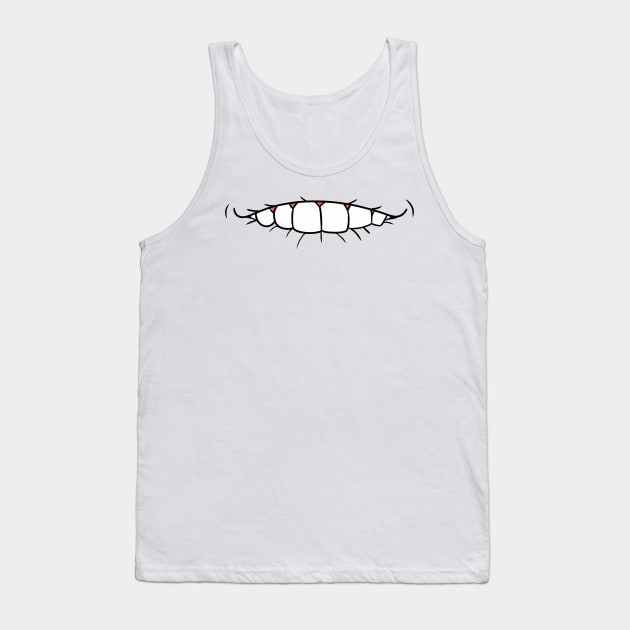 Bottom Lip Bite Smile |Light Blue T-shirt Tank Top by kiraJ